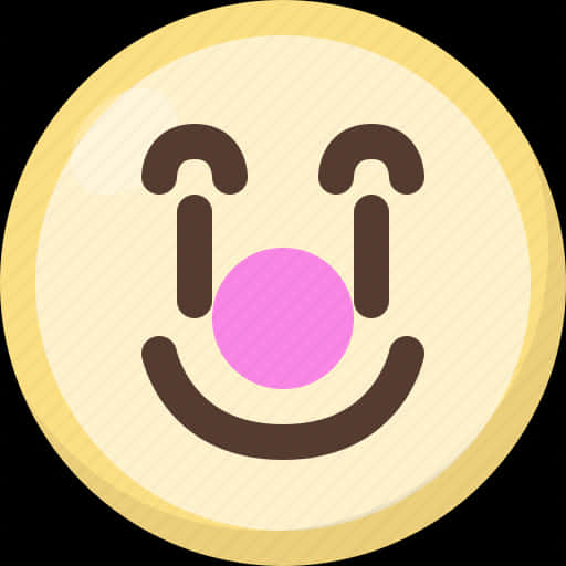 Smiling Clown Emoji Graphic