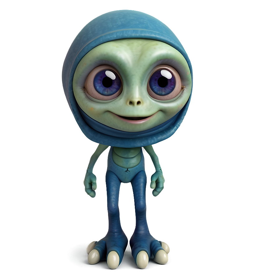 Smiling Cute Alien Png 06292024