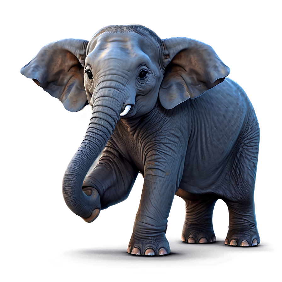 Smiling Elephant Cartoon Png Rak