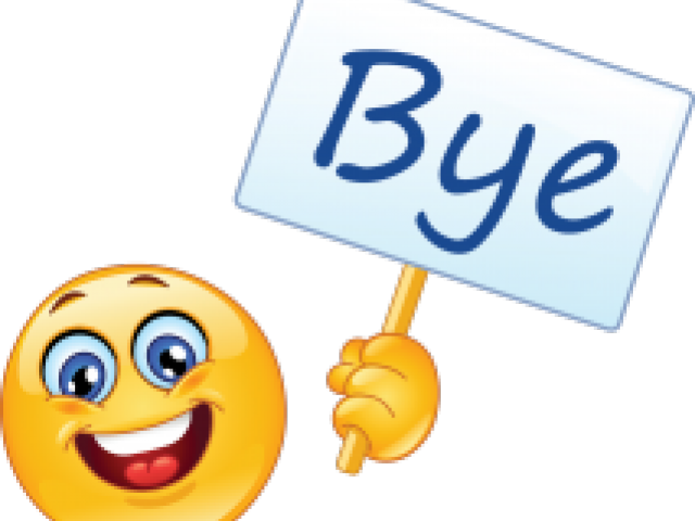 Smiling Emoji Holding Bye Sign