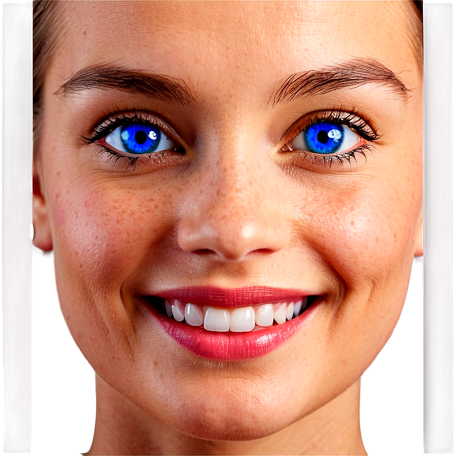 Smiling Face With Blue Eyes Png 58