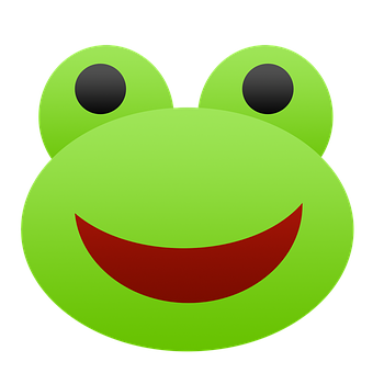 Smiling Frog Emoji Graphic