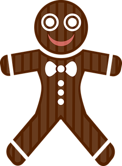 Smiling Gingerbread Man Cartoon