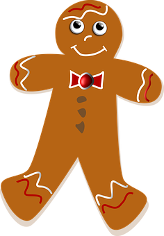 Smiling Gingerbread Man Cartoon