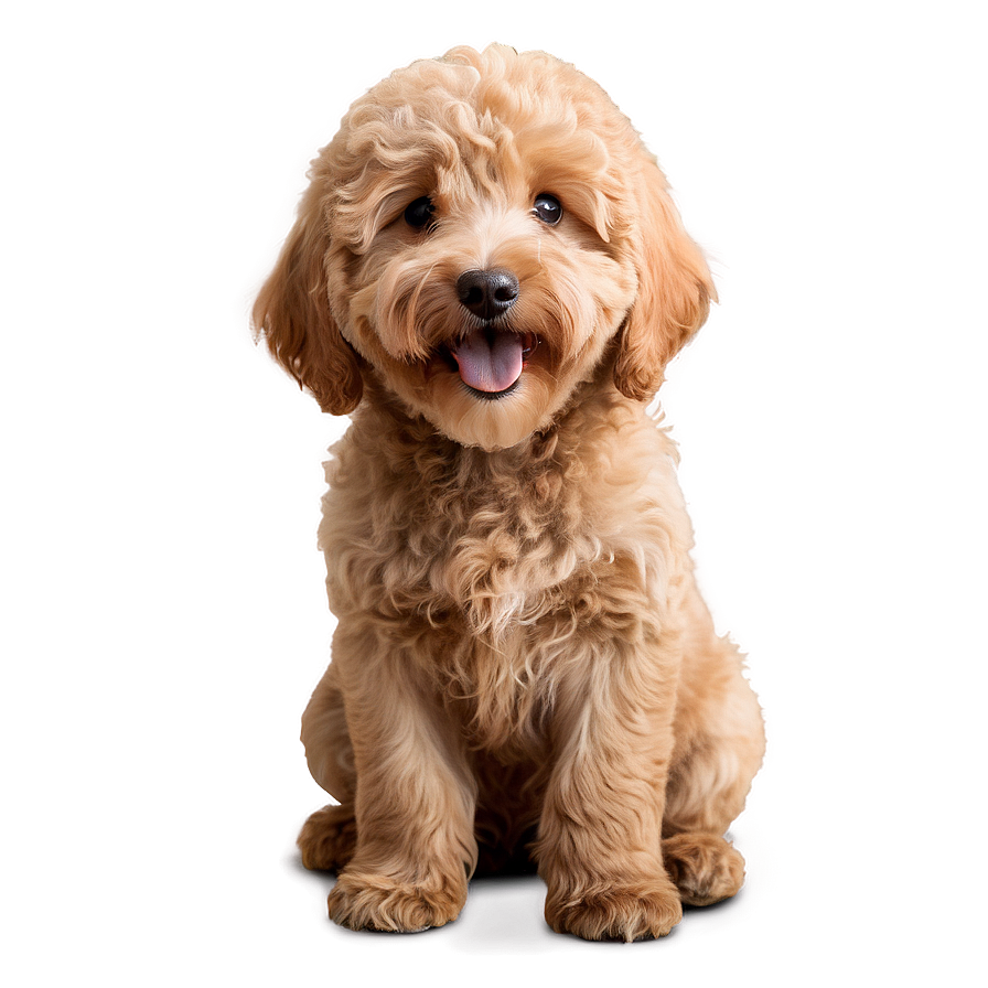 Smiling Goldendoodle Png 17