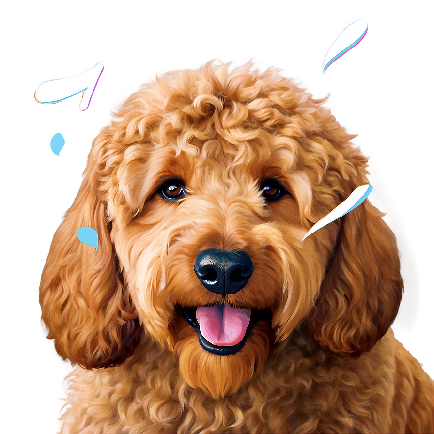 Smiling Goldendoodle Png Usf54