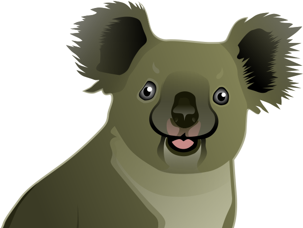 Smiling Koala Cartoon Illustration