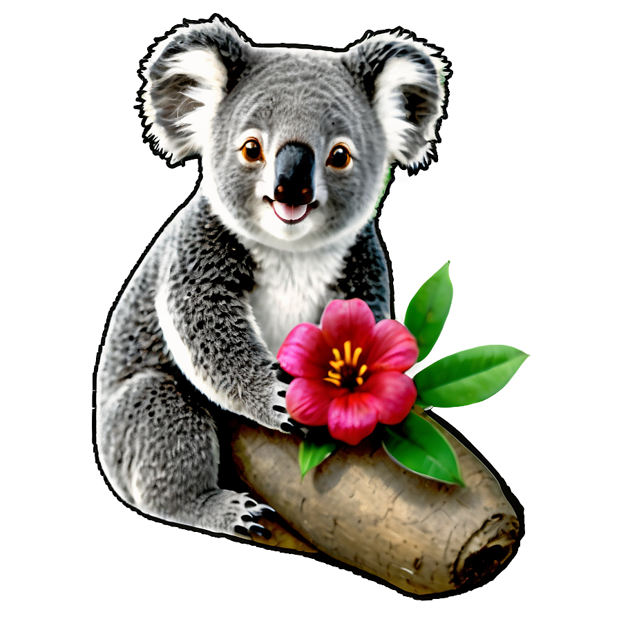 Smiling Koala Png 06112024