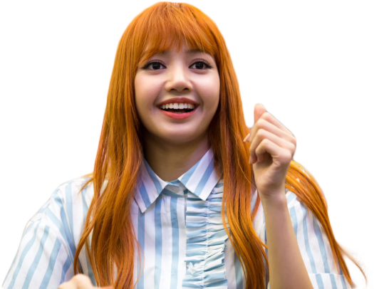 Smiling Kpop Artist Orange Hair