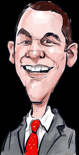 Smiling Man Caricature