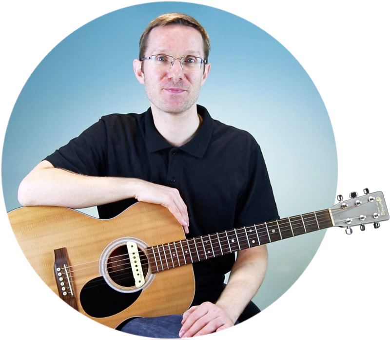 Smiling Man With Acoustic Guitar