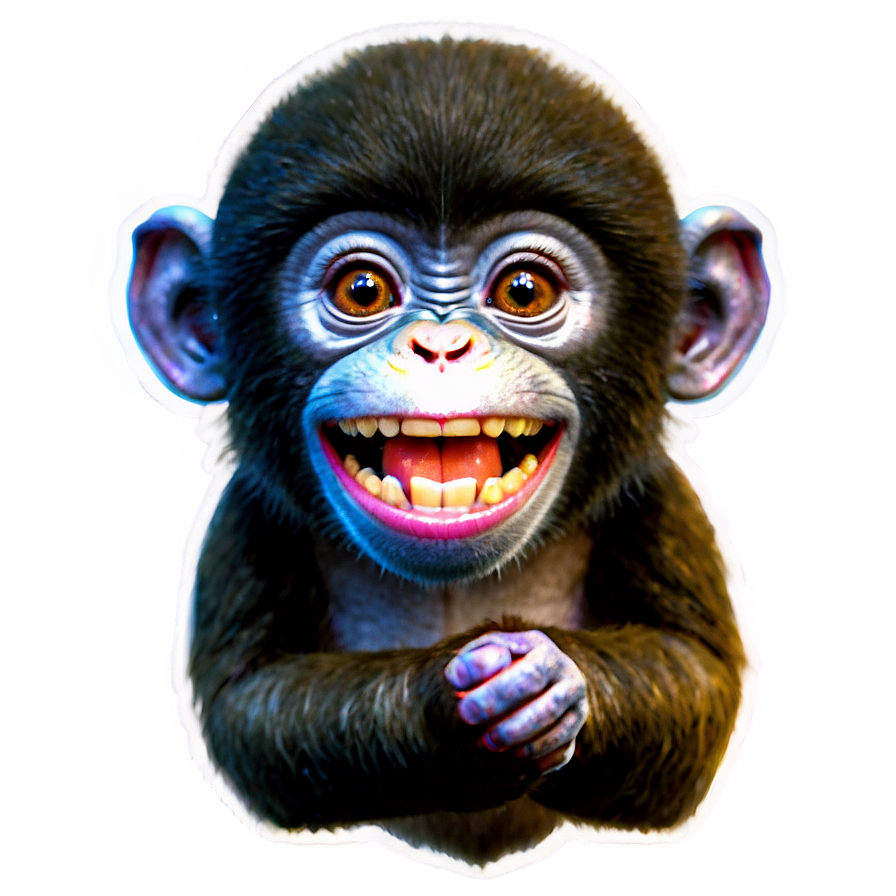 Smiling Monkey Png 05042024