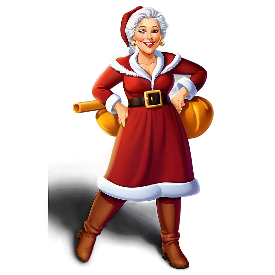 Smiling Mrs Claus Cartoon Png Ylv