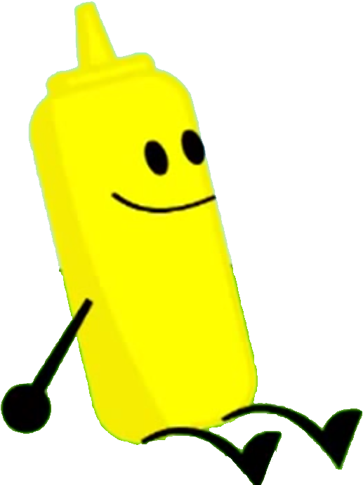 Smiling Mustard Bottle Cartoon