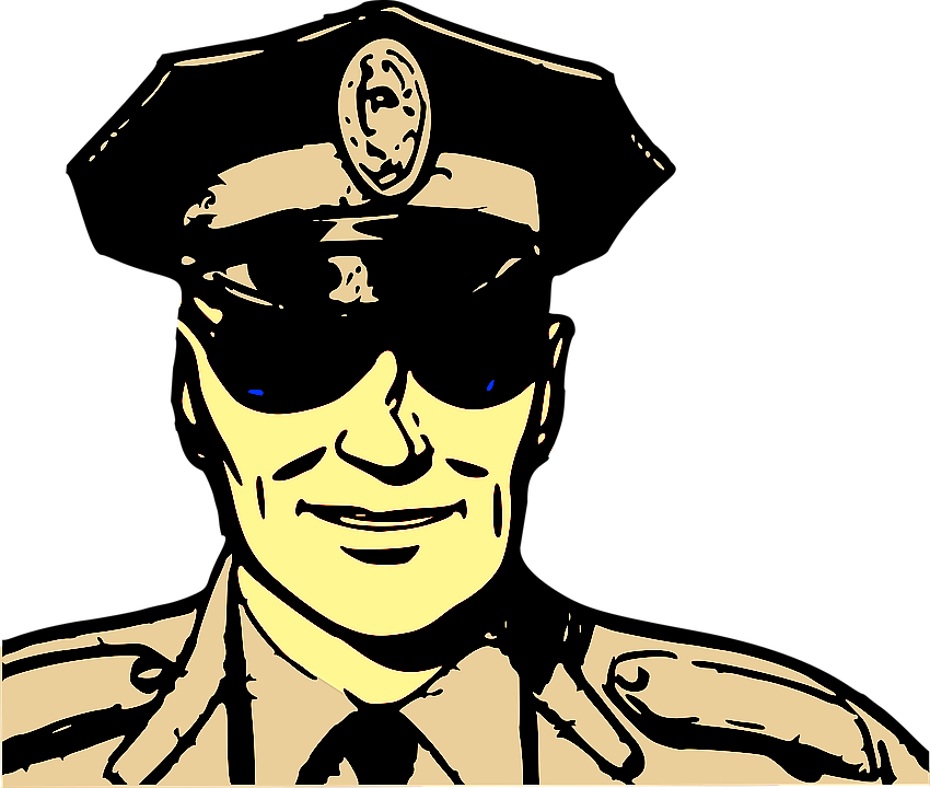 Smiling Police Officer Illustration