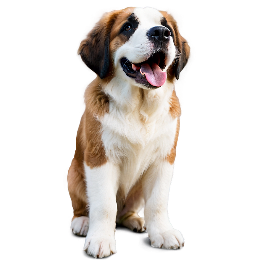 Smiling Saint Bernard Dog Png Aat