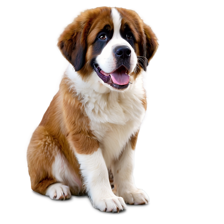 Smiling Saint Bernard Dog Png Ubq16