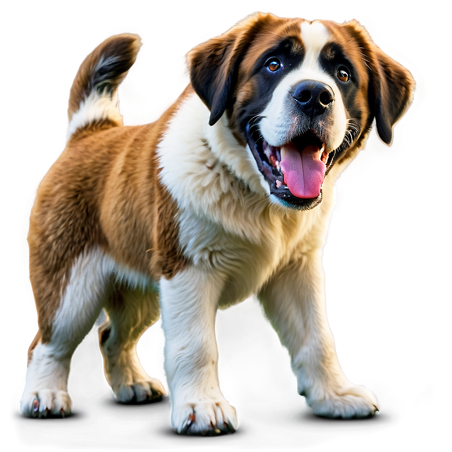 Smiling Saint Bernard Dog Png Usm96