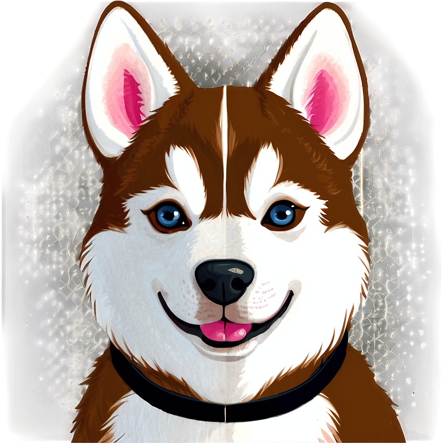 Smiling Siberian Husky Png 06112024