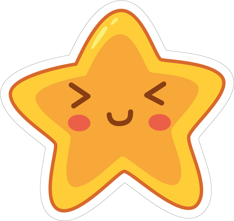 Smiling Star Sticker