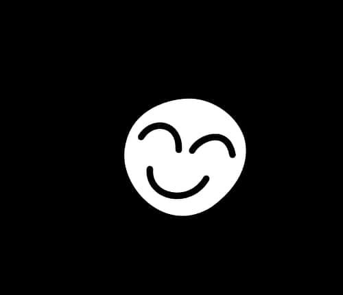 Smiling Sun Icon Black Background