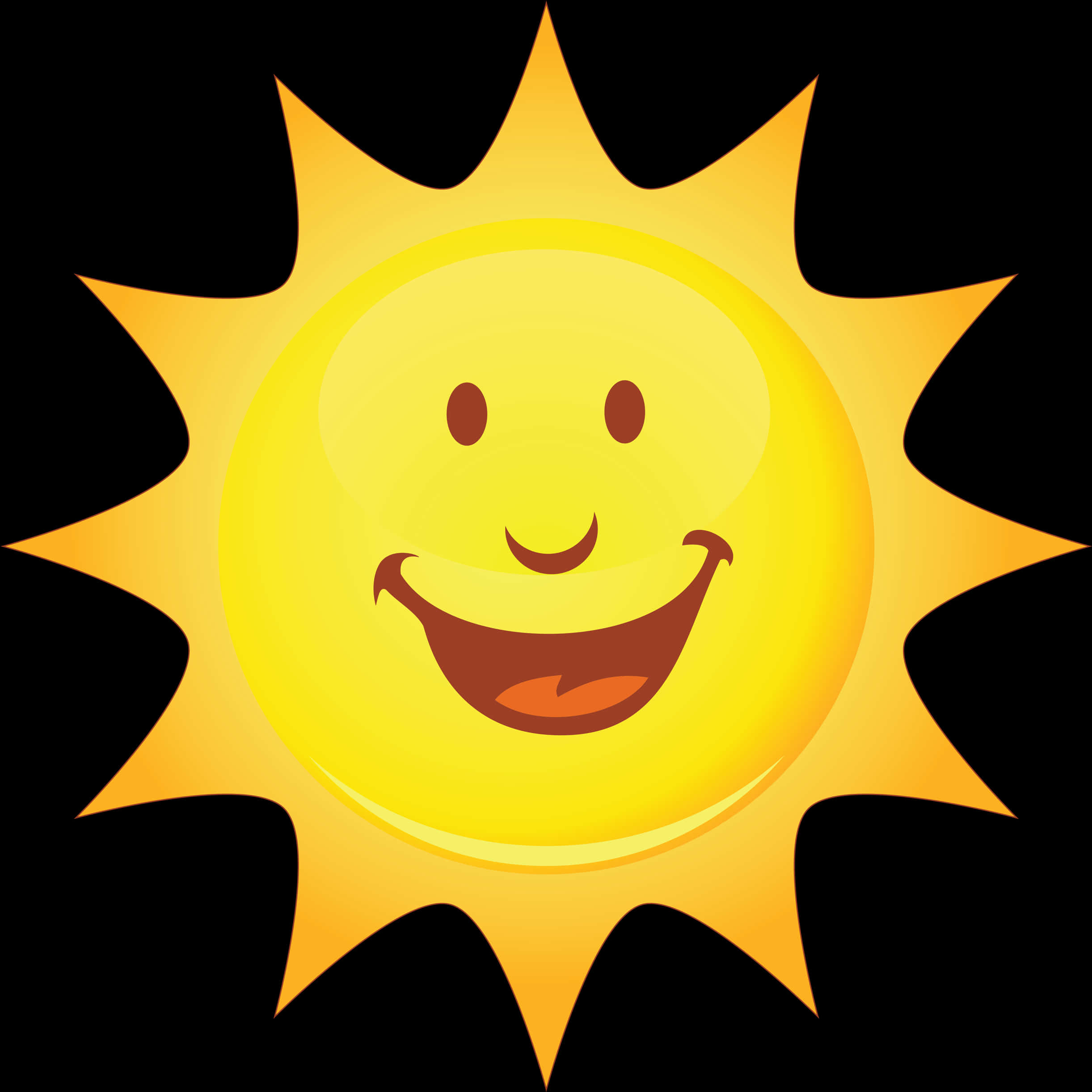 Smiling Sun Transparent Background.png