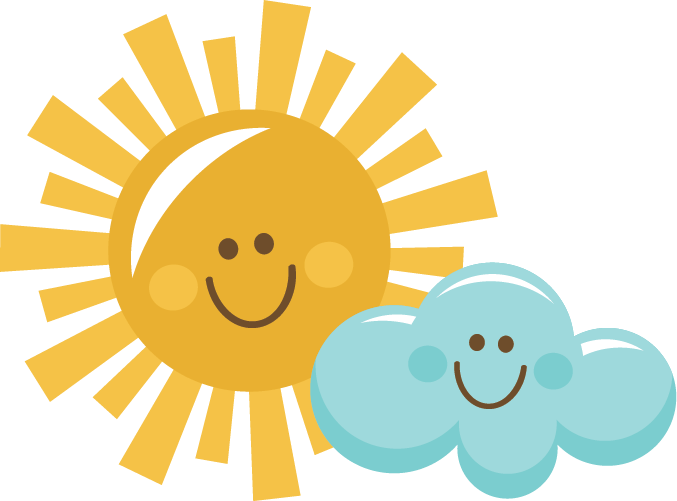 Smiling Sunand Cloud Clipart