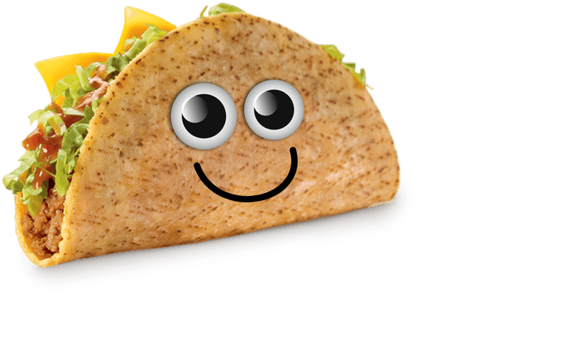 Smiling Taco Cartoon Character