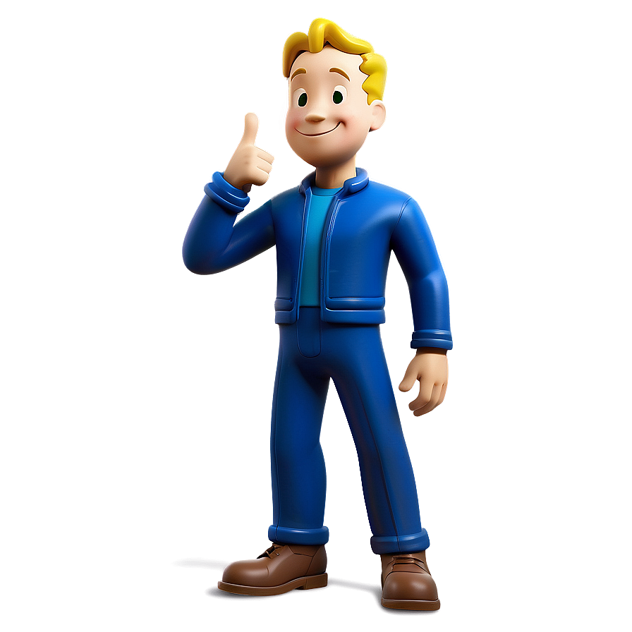 Smiling Vault Boy Clipart Png Erx48