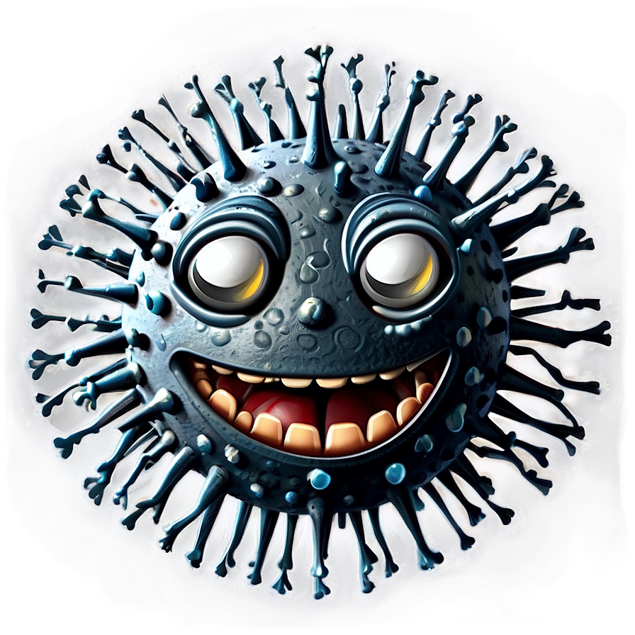 Smiling Virus Cartoon Png Rpx4