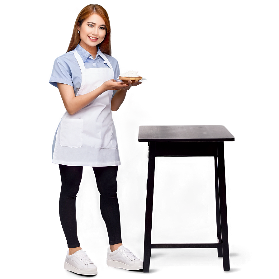 Smiling Waitress Png Cmy94