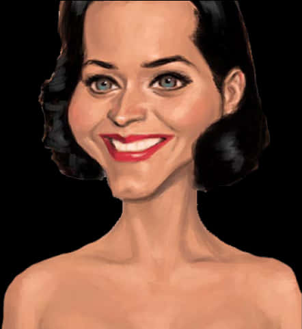 Smiling Woman Caricature