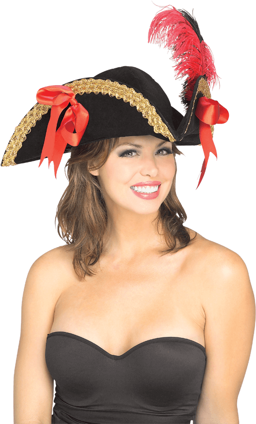 Smiling Womanin Pirate Hat