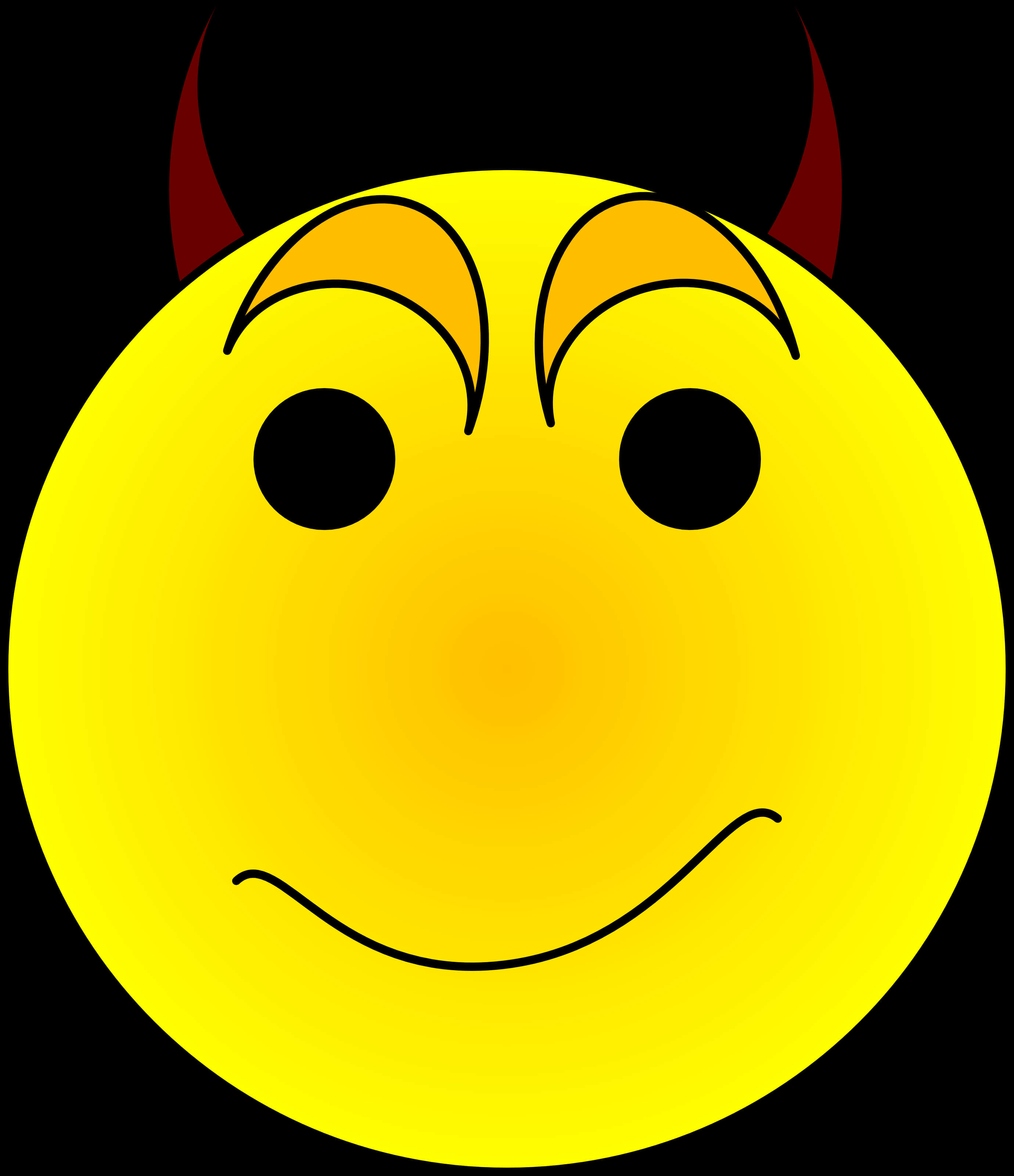 Smiling Yellow Facewith Devil Horns