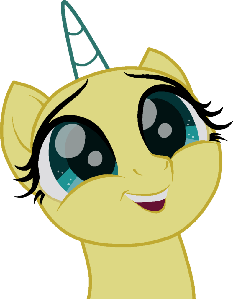 Smiling Yellow Pony Vector