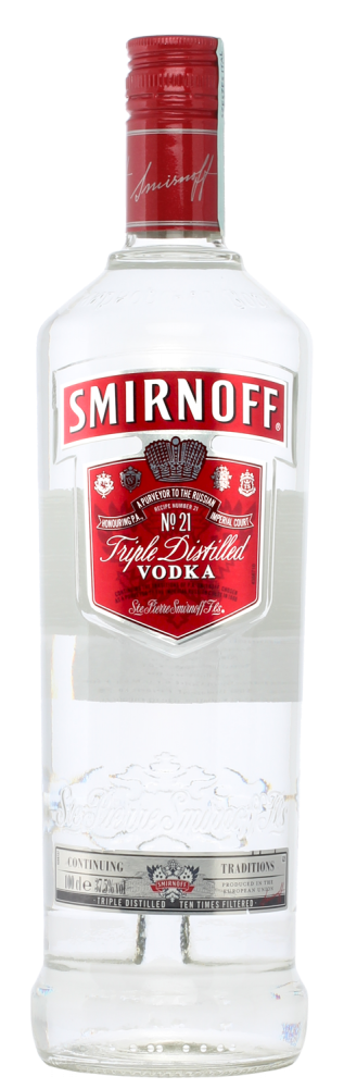 Smirnoff No21 Triple Distilled Vodka Bottle