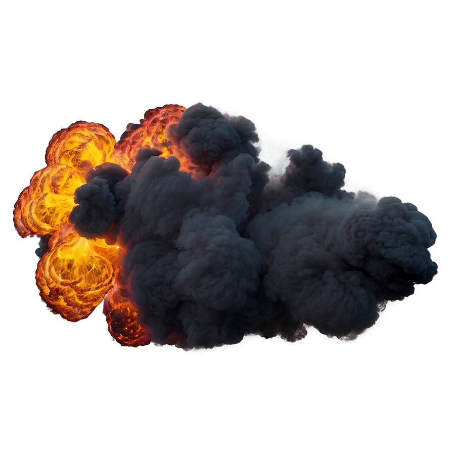 Smoke And Fire Explosion Transparent Png 05262024