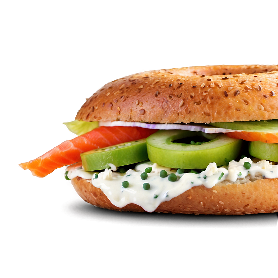 Smoked Salmon Bagel Png 20