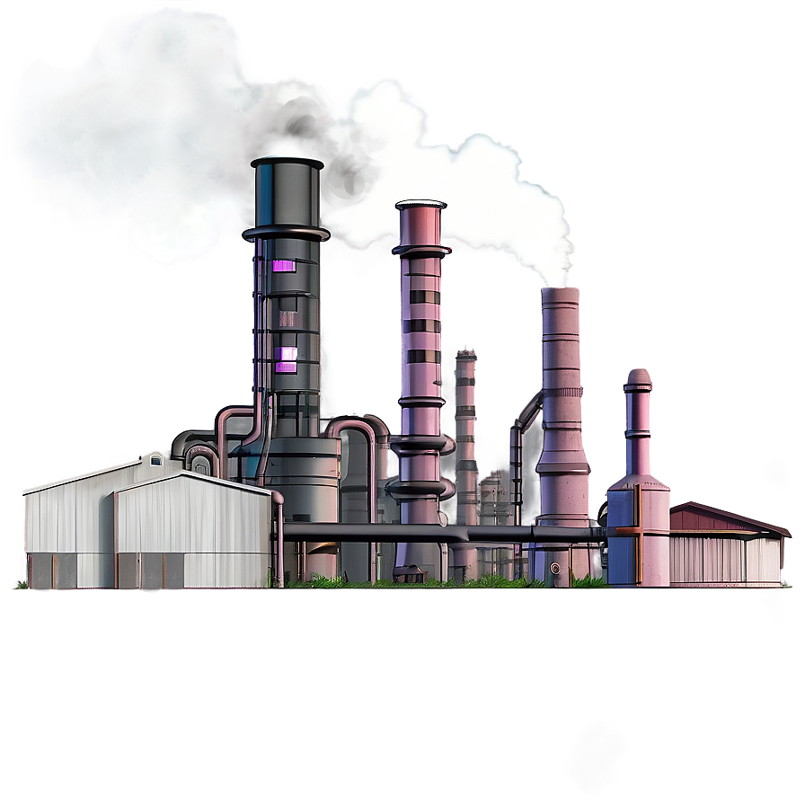 Smokey Industrial Factory Png Kre65