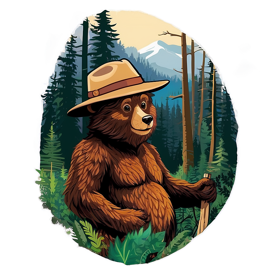 Smokey The Bear Nature Conservation Png Vkm4