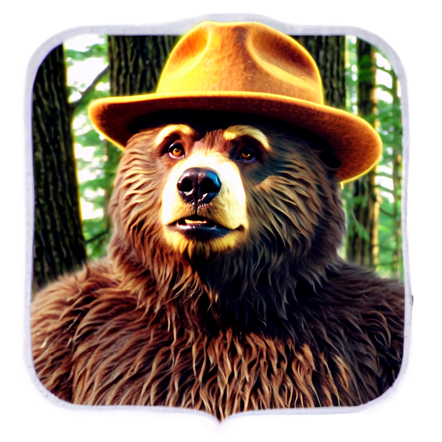 Smokey The Bear Retro Art Png Tme35