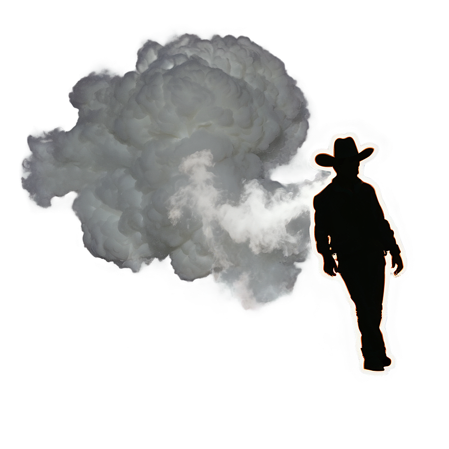 Smoking Cowboy Silhouette Png Oxt