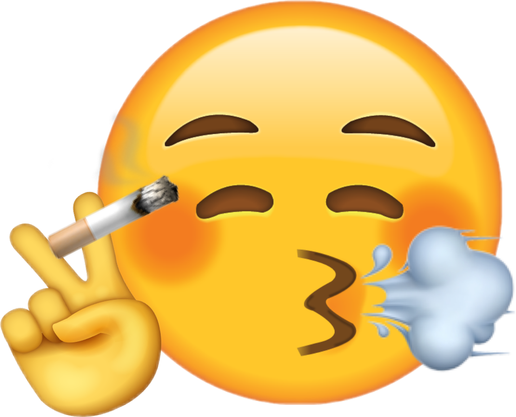 Smoking Emoji Blowing Smoke