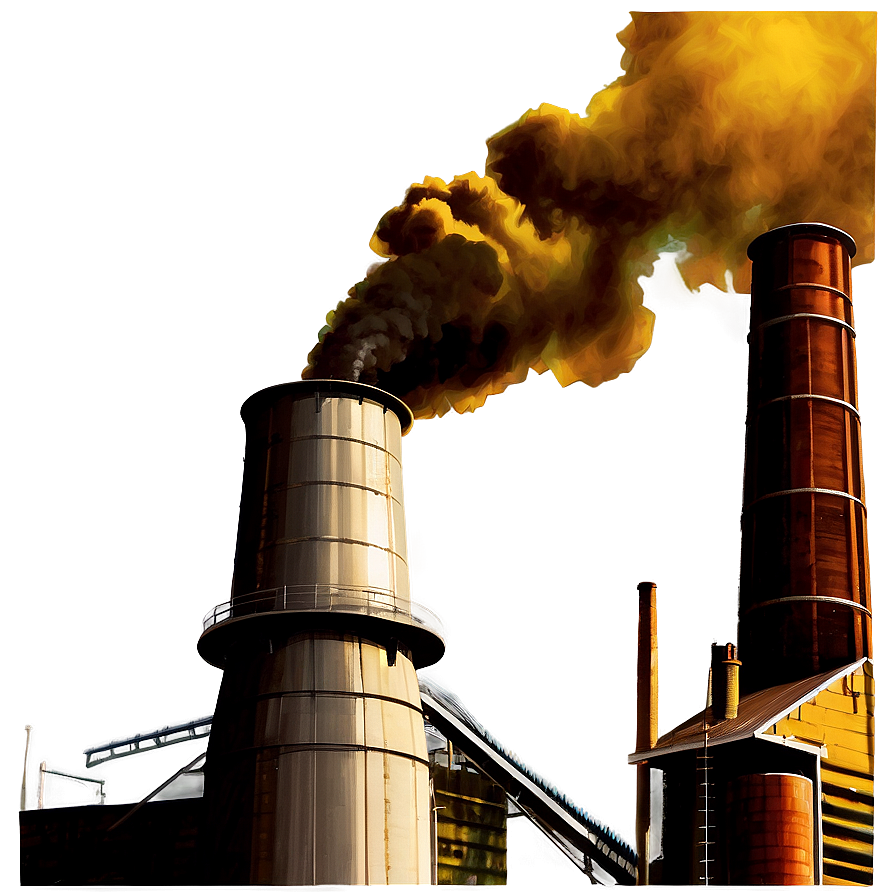 Smoking Factory Chimneys Png Fvs16