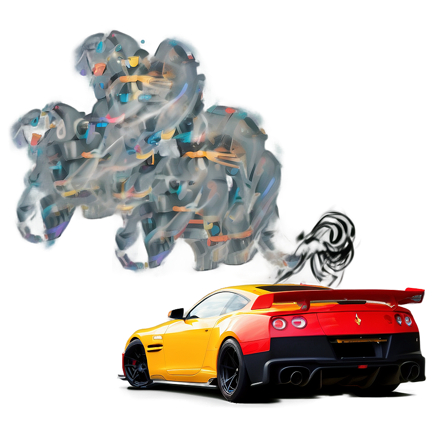 Smoking Race Car Exhaust Png 05232024