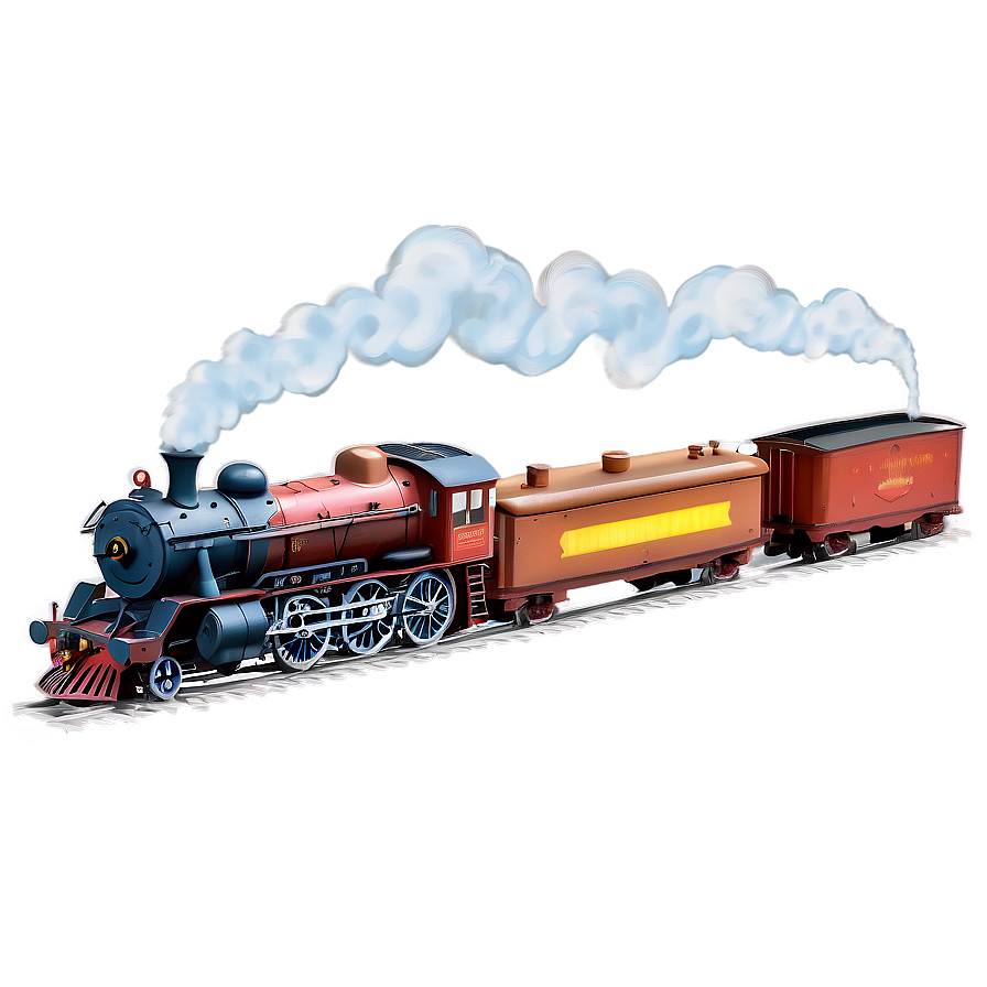 Smoking Vintage Locomotive Png Mqk