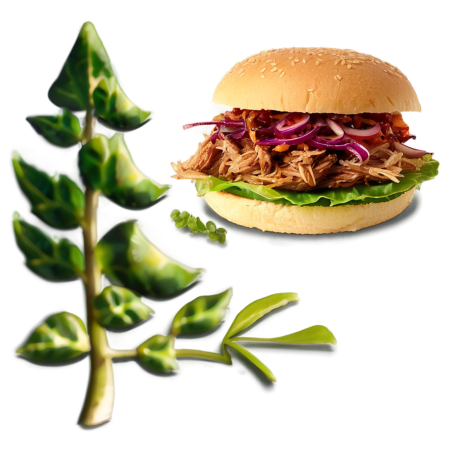 Smoky Pulled Pork Burger Png 05242024