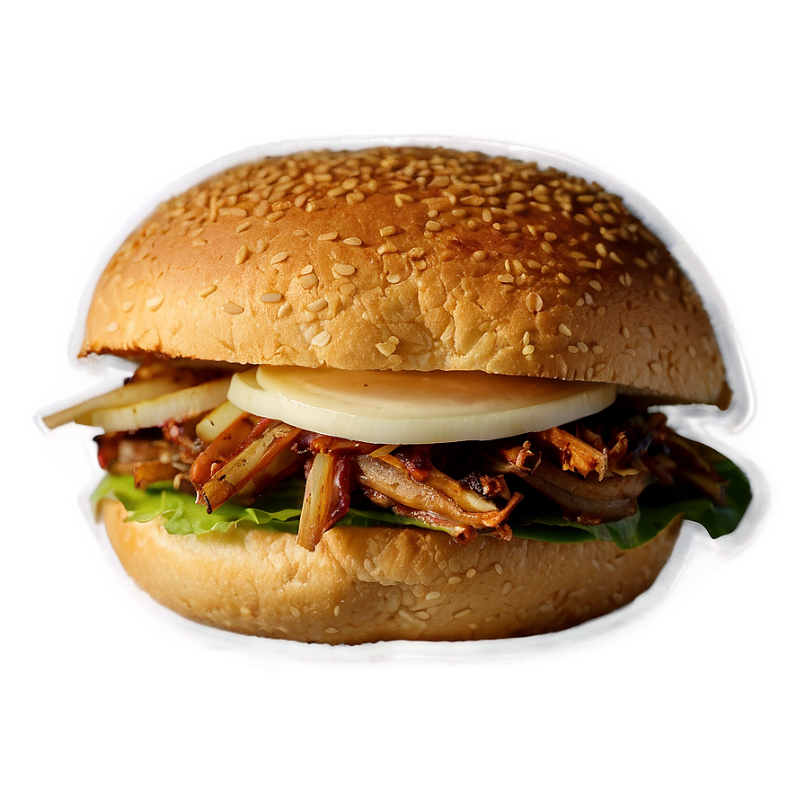 Smoky Pulled Pork Burger Png Odp91