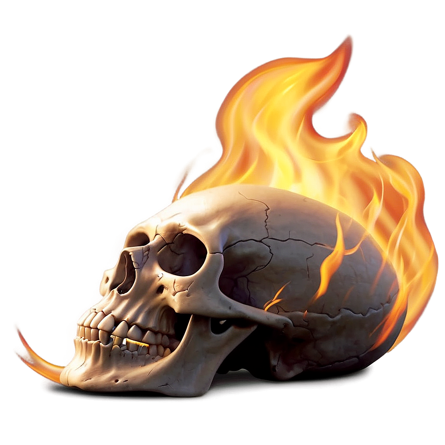 Smoldering Skull Graphic Png 22