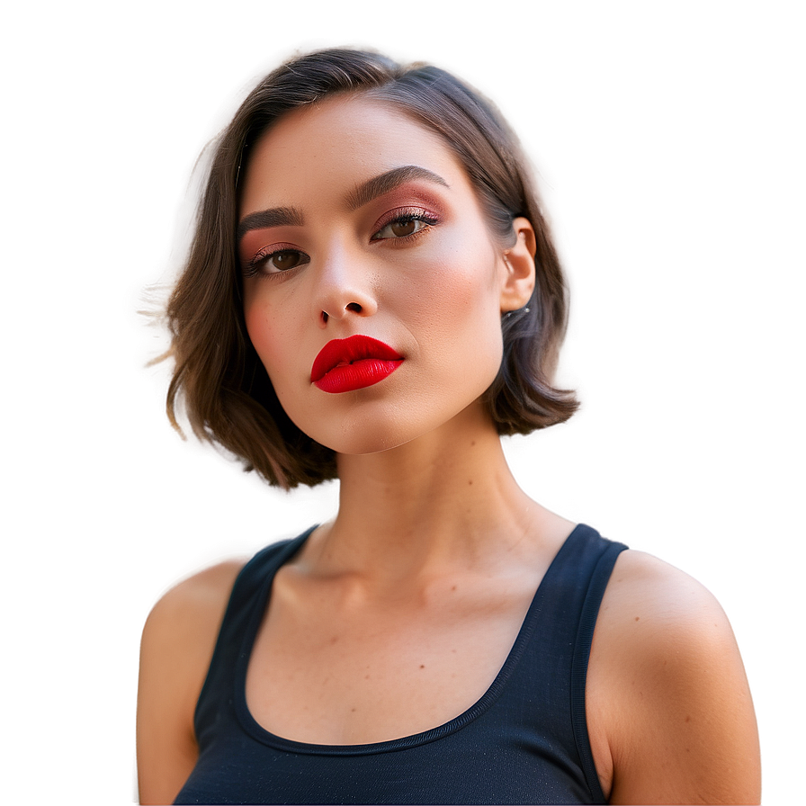 Smudge-proof Red Lipstick Look Png Ceo48